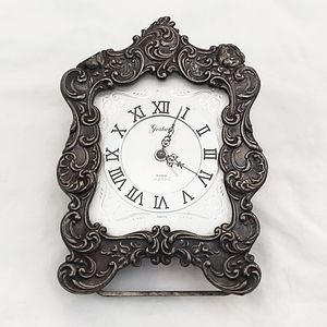 Vintage Gorham Sterling Silver Repoussé Wind Up Alarm Clock
